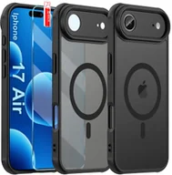 Etui i futerały do telefonów - Etui Magnetyczne Matowe CZARNE do iPhone 17 Airdo MagSafe TRWAŁE + Szkło - miniaturka - grafika 1