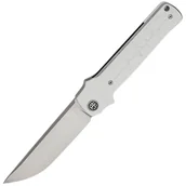 Scyzoryki - Petrified Fish PFB04 Tena Satin D2 Biały G10 PFB04WS - miniaturka - grafika 1