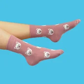 Skarpetki damskie - Skarpetki Samoyed - Damskie skarpetki z Samoyedem - Prezent dla psiar - miniaturka - grafika 1