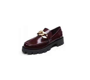 DREAM PAIRS Mokasyny Damskie na Platformie Burgundowe Rozmiar 40 - Mokasyny damskie - miniaturka - grafika 1