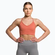 Bielizna sportowa damska - Biustonosz fitness Gymshark Studio Sports earth orange - miniaturka - grafika 1