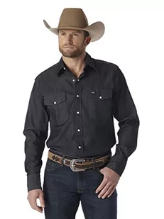 Wrangler Koszula męska, dżinsowy, L - Koszule męskie - miniaturka - grafika 1