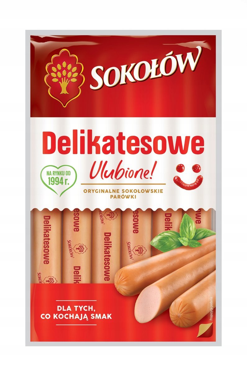 Parówki drobiowo-wieprzowe Sokołów na wagę ok. 2,5 kg