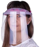 Przyłbice ochronne - Przyłbica ochronna podologiczna WM PRO uchylna ultralekka wygodna certyfikowana produkt polski Transparent - Ciemny Róż - miniaturka - grafika 1