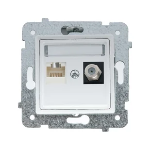 Polmark Gniazdo telewizyjno komputerowe ROSA GPKA-Q/M.BI Biały - Gniazdka elektryczne - miniaturka - grafika 1