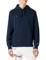 Bluzy męskie - Champion Męska bluza z kapturem Rochester 1919, z logo, granatowy (Eco-Future), M, granatowy (Eco-future), M - miniaturka - grafika 1
