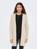 Swetry damskie - ONLY Kardigan w kolorze beżowym - miniaturka - grafika 1