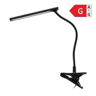 Lampy stojące - TERI LED, lampka biurkowa z klipsem, 5W, 260lm, 4000K, czarna - miniaturka - grafika 1