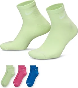 Nike Everyday Plus Cushioned skarpety (3 pary), wielokolorowe, SX6890-969, L - Skarpetki damskie - miniaturka - grafika 1