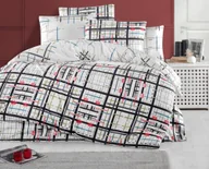 Pościel - Francuska pościel satynowa 220x200, 70x90cm Geometria - miniaturka - grafika 1