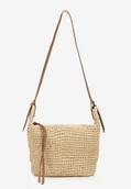 Torebki damskie - Beżowa Torebka z Plecionki na Regulowanym Pasku Antolla - miniaturka - grafika 1