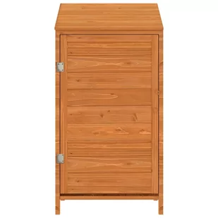 Szopa ogrodowa, brązowa, 55x52x112 cm, lite drewno jodłowe - Altany ogrodowe - miniaturka - grafika 4