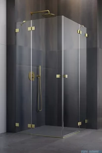 Radaway Essenza Pro Brushed Gold Kdd kabina 90x100cm szczotkowane złoto 10096090-99-01L/10096100-99-01R - Kabiny prysznicowe - miniaturka - grafika 1