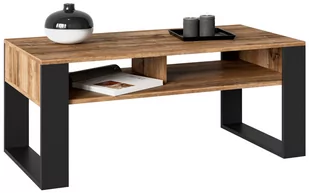 Ława St7 Dr Stolik Kawowy Drewno Retro Czarny Loft - Ławy i stoliki kawowe - miniaturka - grafika 1