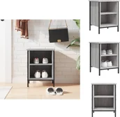 Szafki na buty - vidaXL Stojak na buty Szary Sonoma 38x35x50 cm Materiał drewnopochodny - Stojaki i szafki na buty - miniaturka - grafika 1