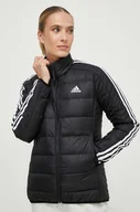 Kurtki damskie - adidas kurtka puchowa damska kolor czarny przejściowa - miniaturka - grafika 1