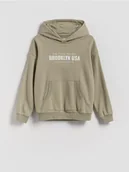 Bluzy dla chłopców - Reserved - Bawełniana bluza oversize - jasnozielony - miniaturka - grafika 1