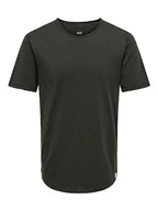 Apaszki i szaliki męskie - ONLY & SONS Męski szal kominowy ONSBENNE LONGY SS Tee NF 7822 NOOS, rodzynka, M - miniaturka - grafika 1