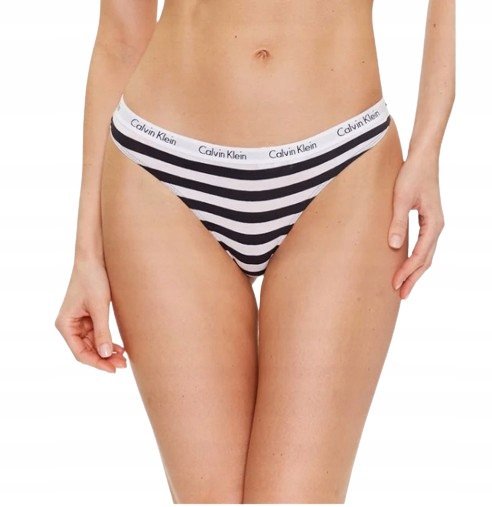 Calvin Klein Majtki Stringi Damskie Z Logo Bawełniane M Ck35 0Z0A2_J* M 0_0