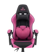 Fotele gamingowe - Fotel Gamingowy Hell'S Chair Rainbow Różowy Czarny Tkanina - miniaturka - grafika 1