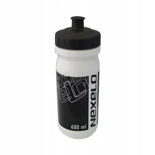 Bidon rowerowy na wodę 600ml NEXELO biało-czarny do roweru - Shakery i bidony sportowe - miniaturka - grafika 1