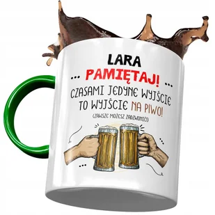 Kubek Zielony Dla Lary Żony Koleżanki na Prezent z Nadrukiem ze Zdjęciem + Opakowanie na prezent (wzór 02) - Kubki Kubek Zielony Dla Lary Żony Koleżanki na Prezent z Nadrukiem ze Zdjęciem + Opakowanie na prezent (wzór 02) - Kubki - miniaturka - grafika 1