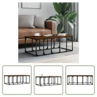 Ławy i stoliki kawowe - The Living Store stolik kawowy brązowy dąb 100x50x35,5 cm materiał drewnopochodny - miniaturka - grafika 1