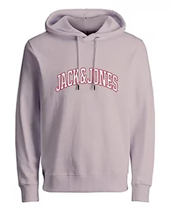 JACK & JONES Męska bluza z kapturem JPRBLUBOOSTER Sweat Hood JAN23, Hushed Violet, S, Hushed Violet, S - Bluzy męskie - miniaturka - grafika 1