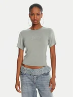 Koszulki i topy damskie - Juicy Couture T-Shirt Sheer JCWCT225301 Zielony Slim Fit - miniaturka - grafika 1