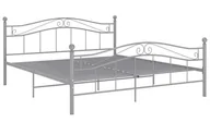 Łóżka - Szare duże łóżko metalowe 160x200 cm S6-R10 - miniaturka - grafika 1