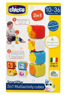 Kostki edukacyjne wielofunkcyjne 2w1 - Chicco - Zabawki interaktywne dla dzieci - miniaturka - grafika 1