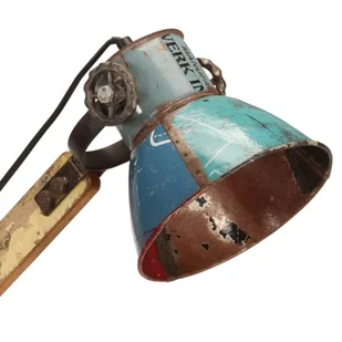 Lumarko Industrialna lampka biurkowa, kolorowa, okrągła, 23x18x95 cm! - Lampy stojące - miniaturka - grafika 8