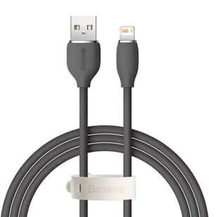 Baseus kabel, przewód USB Lightning 2,4A długość 1,2 m Jelly Liquid Silica Gel czarny CAGD000001 - Kable USB - miniaturka - grafika 1