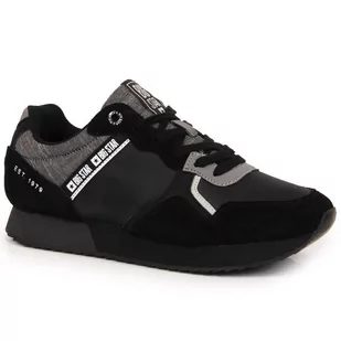 Buty sportowe skórzane męskie czarne Big Star JJ174145 - Buty sportowe męskie - miniaturka - grafika 1