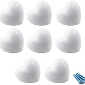 Zawiasy, okucia i inne akcesoria - (Biały) Zestaw 8 ceramicznych uchwytów do szuflad, gałek meblowych i klamek do drzwi do pokoju dziecięcego ze śrubami - miniaturka - grafika 1