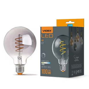 Duża żarówka ściemnialna dymiona E27 LED G95 4W spirala 1800K 100lm Videx - Żarówki LED - miniaturka - grafika 1