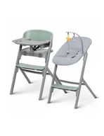 Krzesełka do karmienia - Kinderkraft Krzesełko do karmienia Livy olive green z bujaczkiem Calmee - miniaturka - grafika 1
