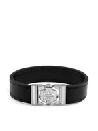 Bransolety męskie - PHILIPP PLEIN Bransoletka Hexagon Tactical Buckle PJVEA01BS Czarny - miniaturka - grafika 1