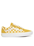 Trampki damskie - Vans Tenisówki Old Skool Checkerboard VN000DB3ZX71 Żółty - miniaturka - grafika 1