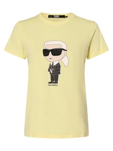 KARL LAGERFELD Koszulka damska Kobiety Bawełna żółty nadruk, M - Koszulki i topy damskie - miniaturka - grafika 1