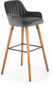Hoker Halmar H93 ciemny popiel  - Taborety i hokery - miniaturka - grafika 1