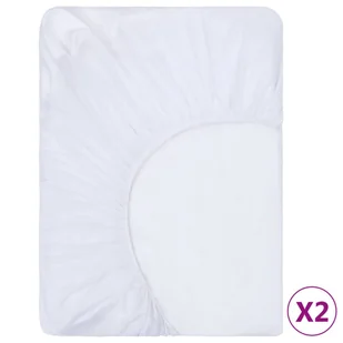 vidaXL Lumarko Prześcieradła wodoodporne z gumką, 2 szt., bawełna, 60x120 cm! 135861 - Prześcieradła - miniaturka - grafika 1