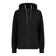 Kurtki damskie - CMP Stretch Fleece Bluza z kapturem Damska kurtka polarowa, czarny, 48 - miniaturka - grafika 1