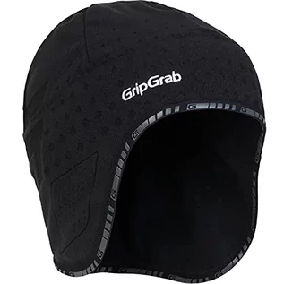 Czapki damskie - GripGrab Aviator Cap wiatroszczelna termiczna zimowa czapka pod kask rowerowy, ciepła czapka z podszewką polarową, czarny, 60-63 - grafika 1