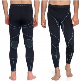 Legginsy Termoaktywne Męskie Bielizna Bezszwowa Spodnie Termiczne MORAJ M - Spodnie narciarskie - miniaturka - grafika 1