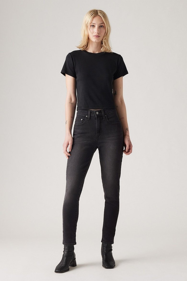 LEVI'S CZARNE JEANSY DAMSKIE RURKI WYSOKI STAN W25 L28 XTA