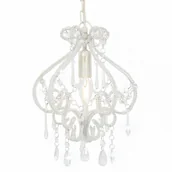 Lampy sufitowe - GSTORE Lampa sufitowa z koralikami biała okrągła E14 GS-281593 - miniaturka - grafika 1