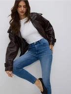Spodnie damskie - Reserved - Jeansy slim fit z przetarciami - niebieski - miniaturka - grafika 1