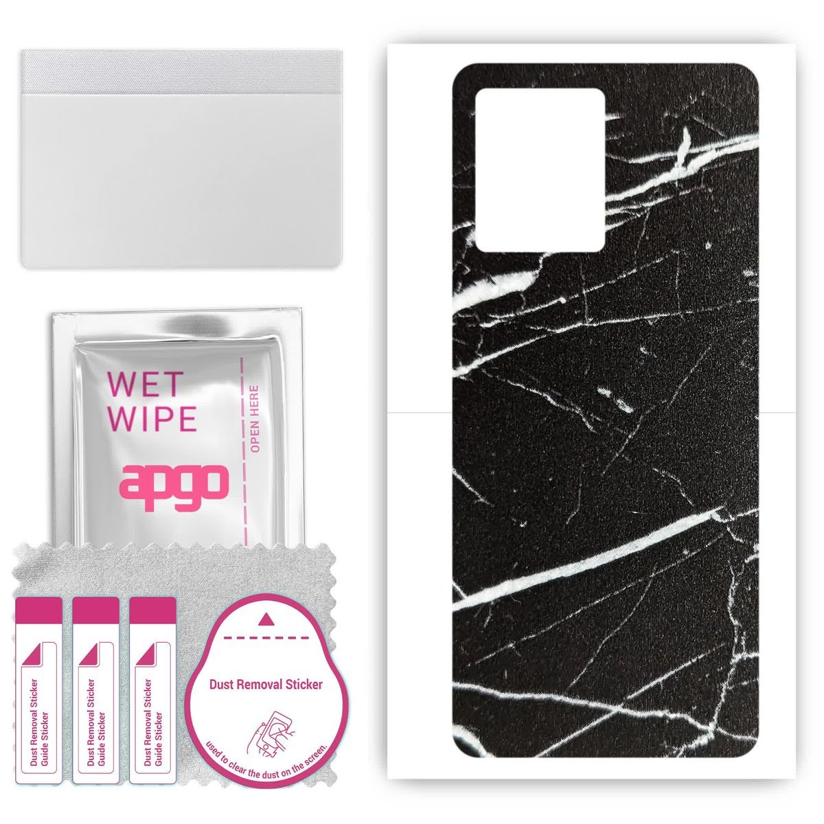 Folia naklejka skórka strukturalna na TYŁ do Oppo Reno7 4G - Marmur Ciemny - apgo SKINS