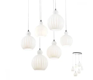 Redo 01-2068 - Żyrandol na lince PLUMEN 6xE14/42W/230V biały - Lampy sufitowe - miniaturka - grafika 1